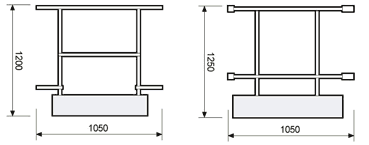 ponteggio a telaio prefabbricato a perni cancelletto