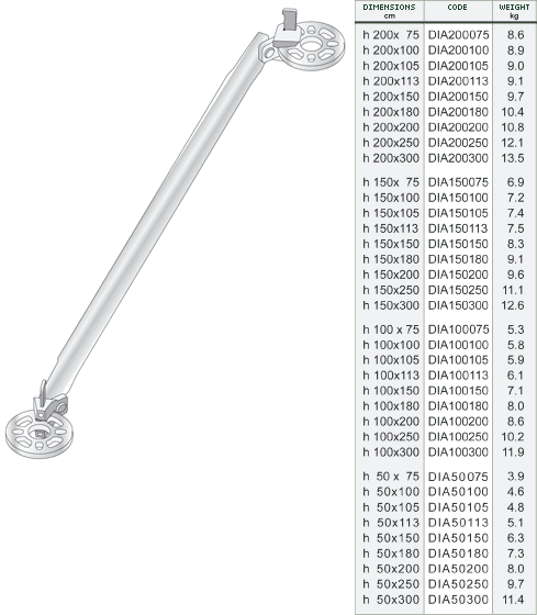 Front diagonal brace