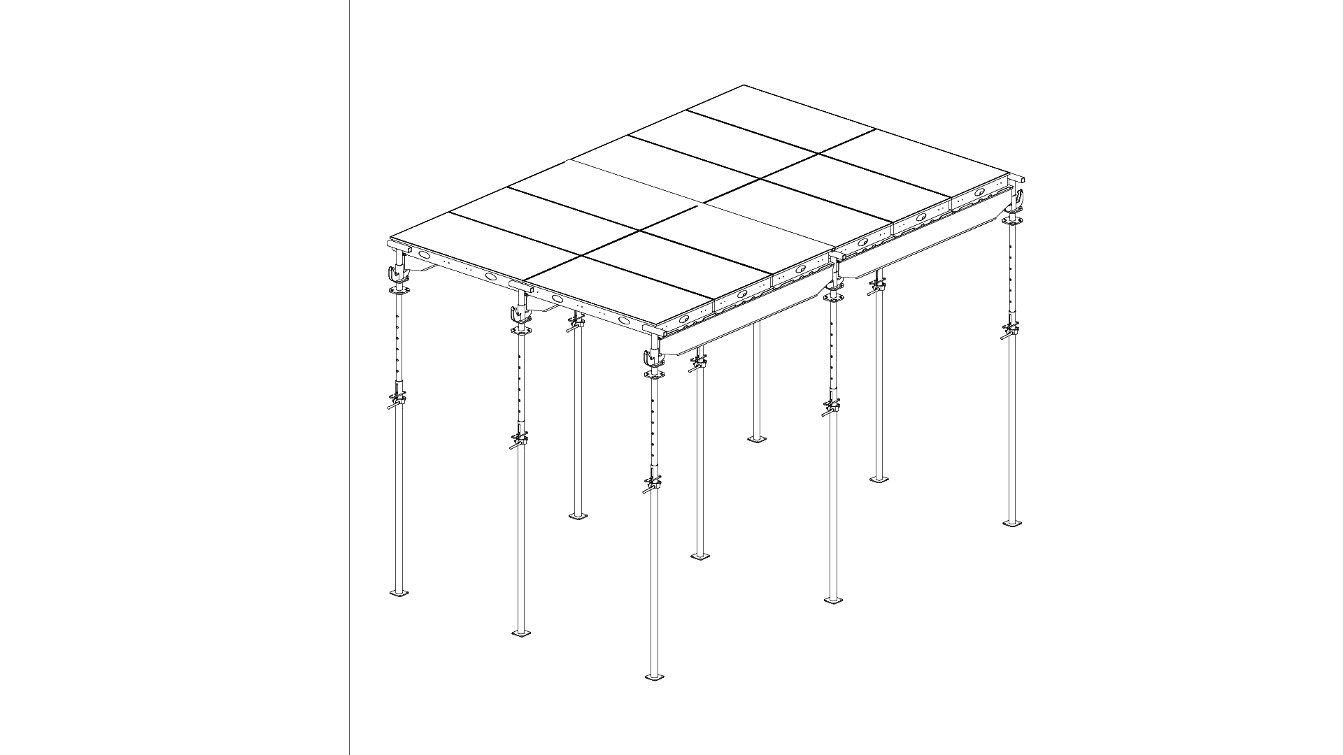 Systeme de coffrage pour dalles Aludeck