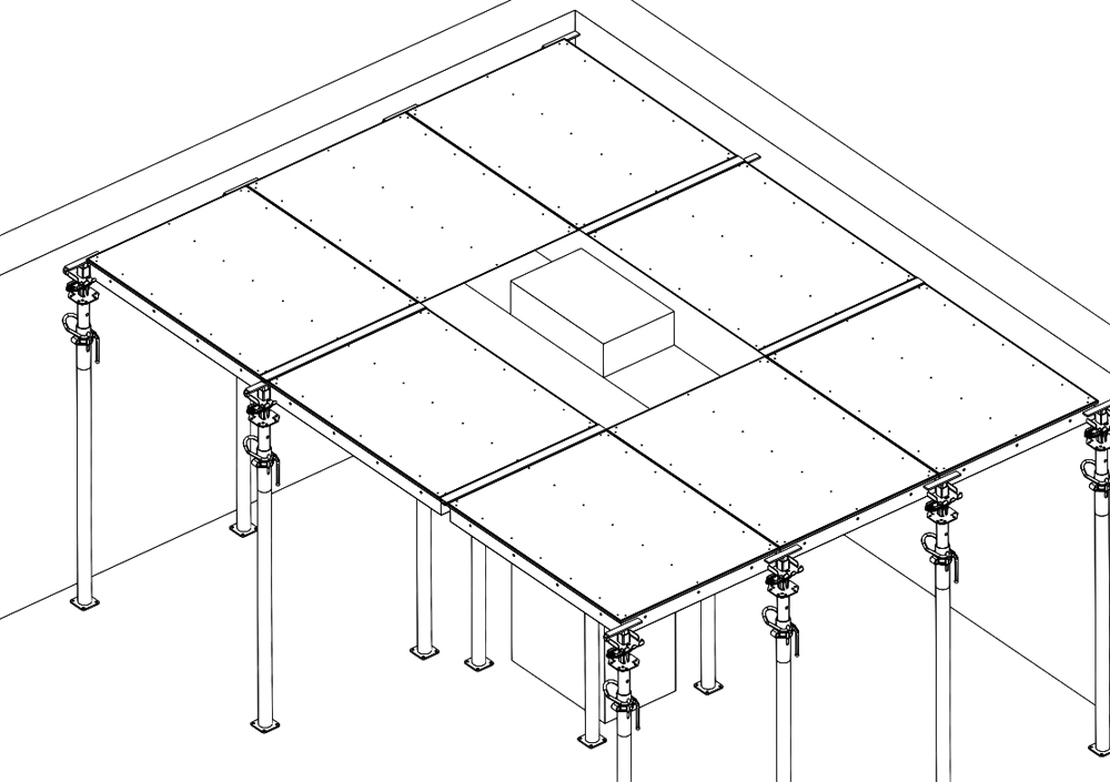 Systeme de coffrage pour dalles Aluplus