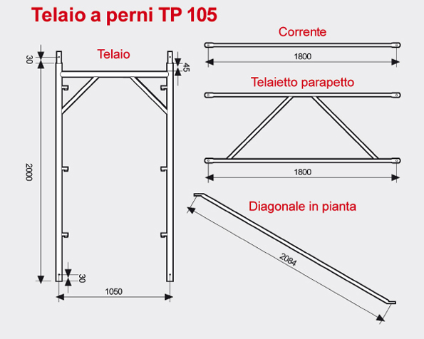 Ponteggio a perni TP105